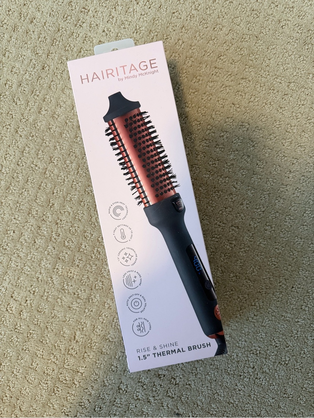 Hairitage heated round brush - 1.5 inch thermal brush